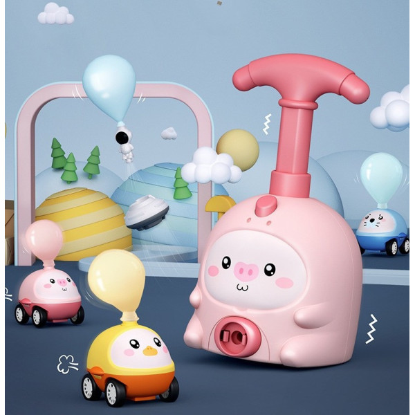 Аэромобиль Balloon Inertia Car D8811 с запуском на воздушных шариках, набор машинок