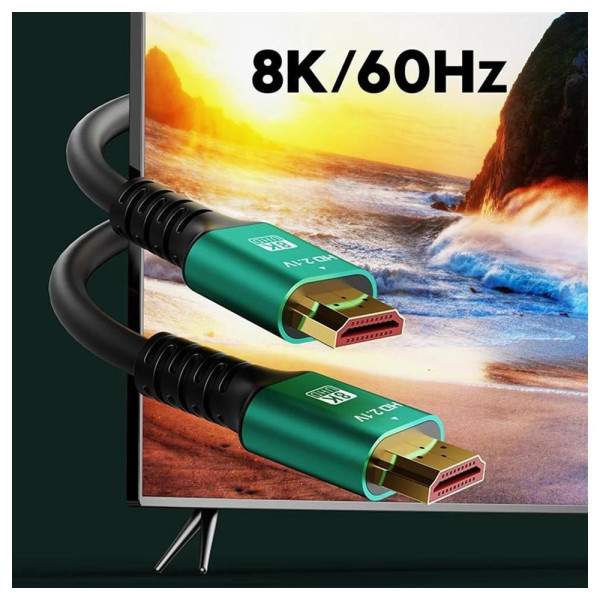 Кабель HDMI HD2.1V Premium 1.5 м 8K, версия 2.1, 48 Гбит/с, поддержка 4K 120 Гц / 8K 60 Гц