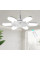 Лампа-вентилятор LED 60Вт 6U с патроном E27, пульт и 3 режима белая