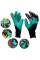 Резиновые перчатки с когтями для сада и огорода Garden Genie Gloves