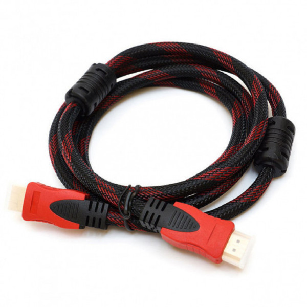 Кабель Pro vision HDMI-HDMI 1.5 метра, версия v.1.4 19P M/M с фильтрами, Черно красный