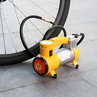 Компрессор Air Compressor 12V/220V с цифровым манометром, питание от прикуривателя