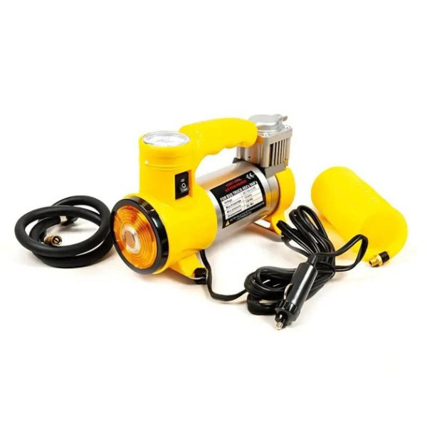 Компрессор Air Compressor 12V/220V с цифровым манометром, питание от прикуривателя