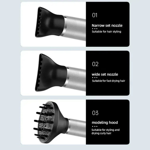 Ионный фен Hairdryer 1000 Вт, функция самоочистки, холодный воздух