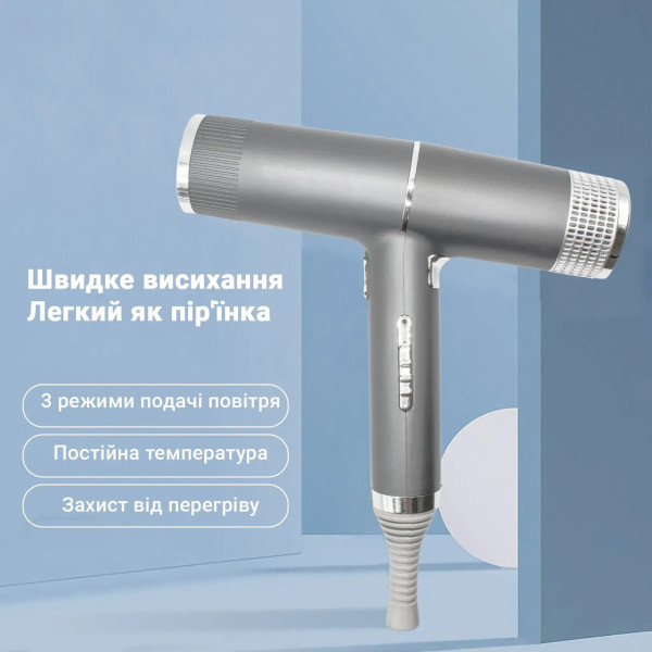 Ионный фен Hairdryer 1000 Вт, функция самоочистки, холодный воздух