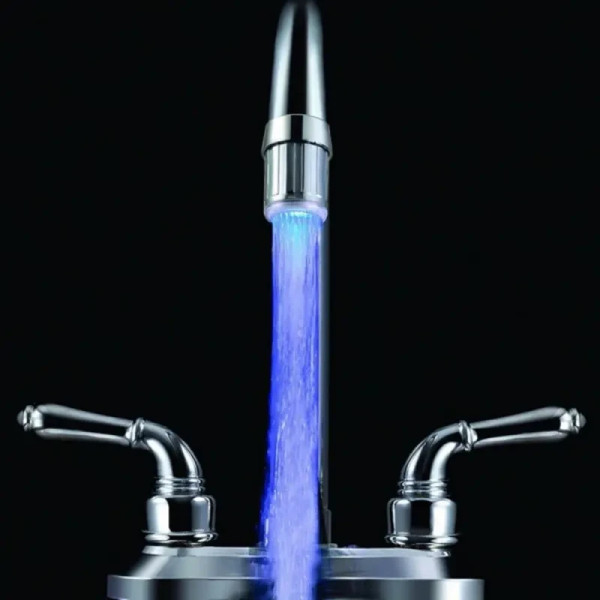 Насадка подсветка для крана GLOW WOTER 748, насадка с подсветкой, светящаяся насадка, светодиодная насадка