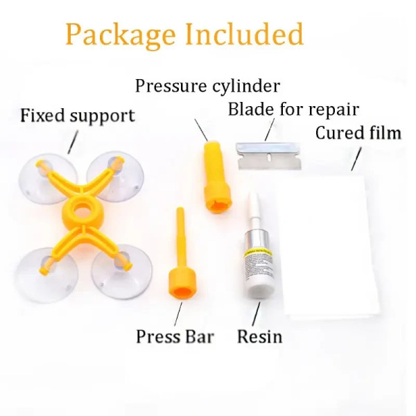 Полный набор для ремонта лобового стекла Sunroz Windshield Repair Kit
