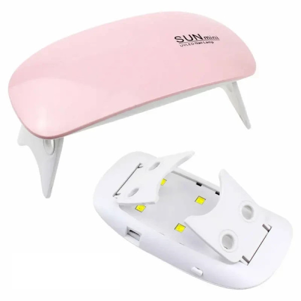 Портативная Гибридная LED лампа для ногтей SUN MINI 6 Вт, складная