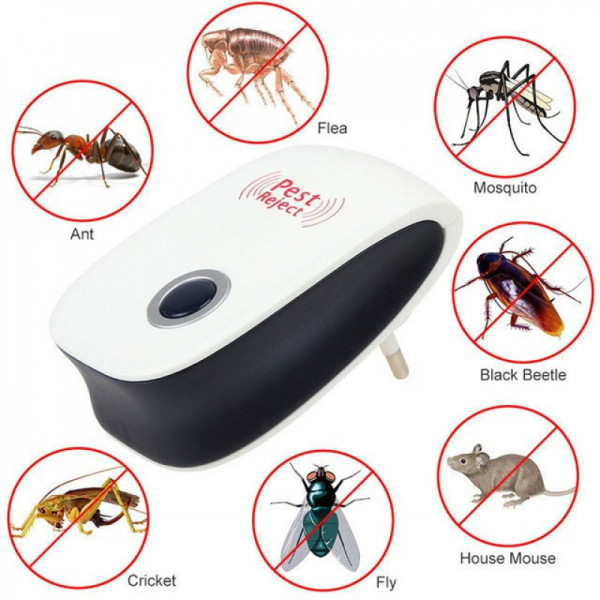 Ультразвуковой отпугиватель грызунов и насекомых Pest Reject Ultrasonic Электро магнитный