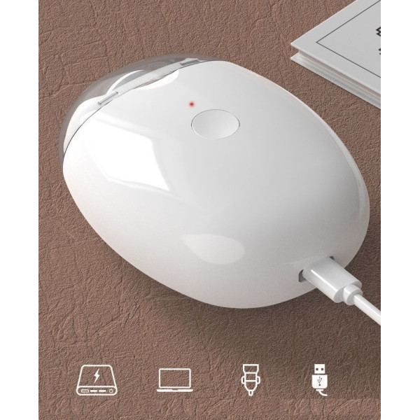 Портативная детская пилка для ногтей с LED, 3 скорости, USB-зарядка, безопасная и бесшумная