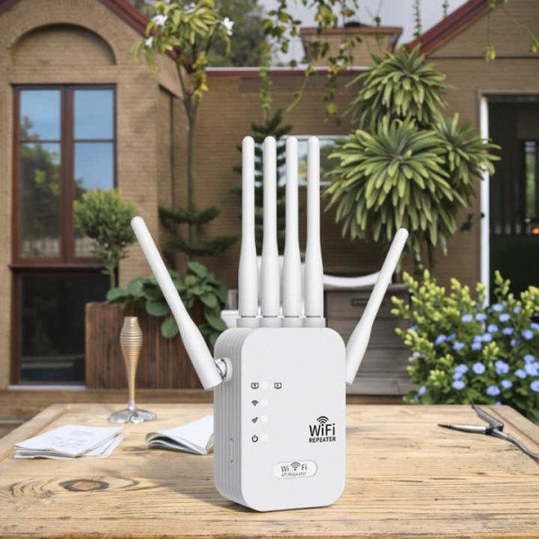 Двухдиапазонный Wi-Fi репитер 2.4/5 ГГц 1200 Мбит/с, 6 антенн, RJ45, режим AP
