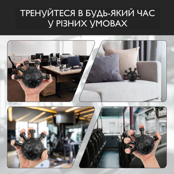 Эспандер Zelart POWER WRIST костовый для кистей и пальцев, 2 уровня нагрузки, силикон и металл