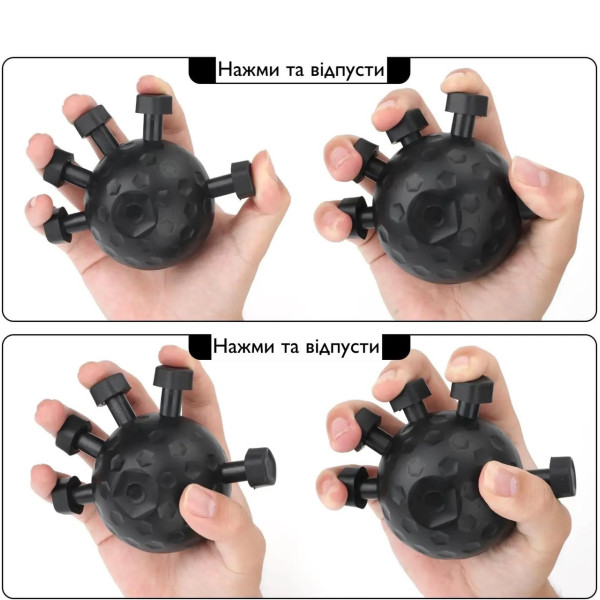 Эспандер Zelart POWER WRIST костовый для кистей и пальцев, 2 уровня нагрузки, силикон и металл