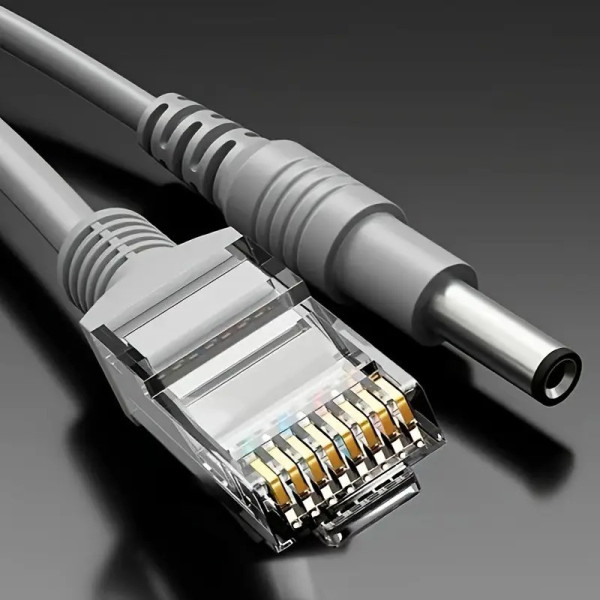 Готовый кабель RJ45+DC 10 м для видеонаблюдения, медный, двухжильный, комбинированный