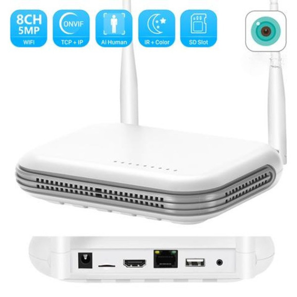 Видеорегистратор Wi-Fi на 8 IP-камер ICSee/XMEye, NVR, HDMI, поддержка записи и удалённого доступа
