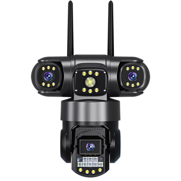 Уличная Wi-Fi камера SC28 с 3 объективами, 15 МП, поворот, датчик движения, ночное видение