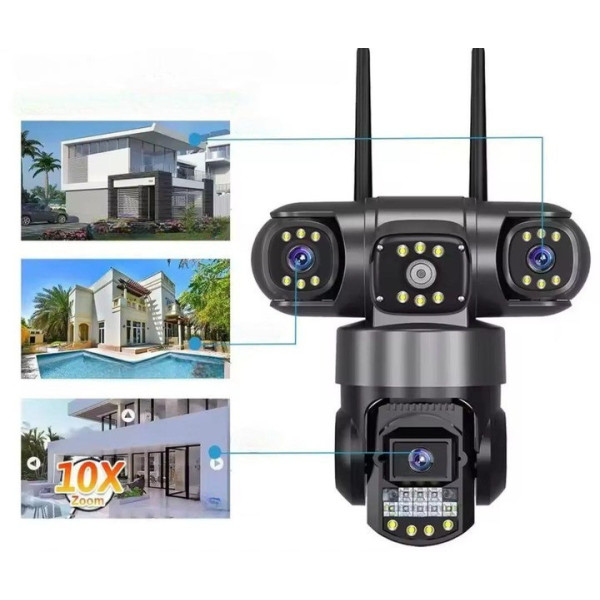 IP-камера V380 SC28-W 12 МП, 4 объектива, Wi-Fi, поддержка V380 PRO