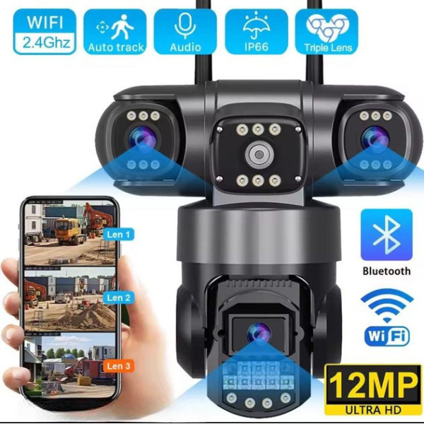 IP-камера V380 SC28-W 12 МП, 4 объектива, Wi-Fi, поддержка V380 PRO