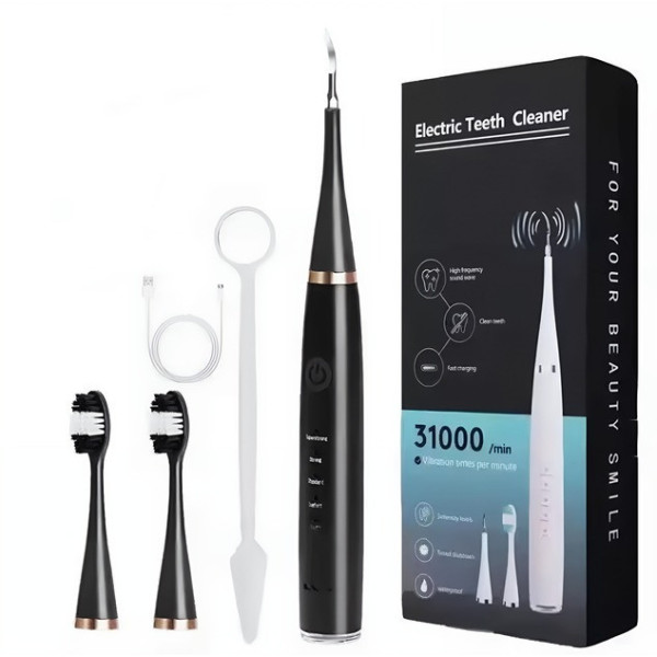 Ультразвуковая зубная щетка-скейлер 2в1 Electric Sonic Dental Scaler с насадками и зеркалом