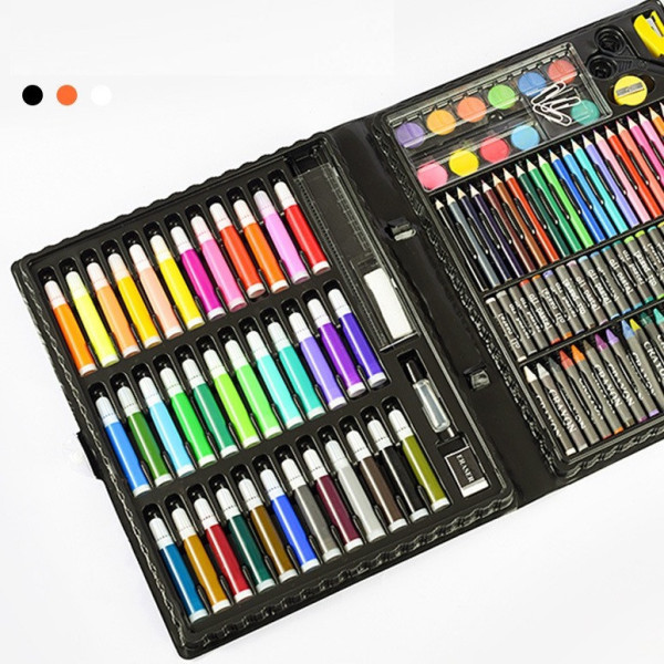 Набор для рисования Art Set 150 предметов в черном кейсе для детей и подростков