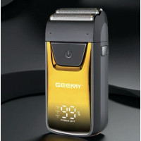 Аккумуляторная электробритва Geemy GM-9012 шейвер сеточного типа с дисплеем для сухого бритья