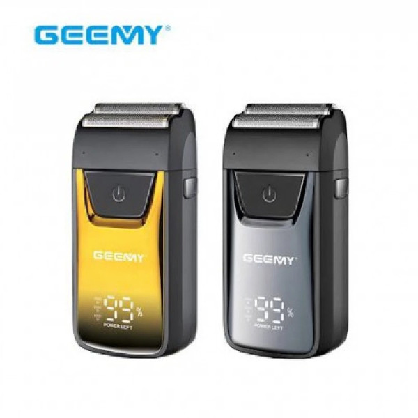 Аккумуляторная электробритва Geemy GM-9012 шейвер сеточного типа с дисплеем для сухого бритья