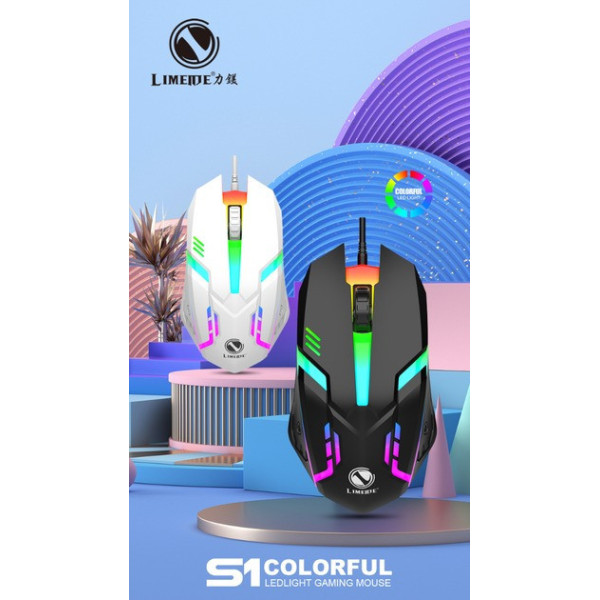 Проводная игровая мышь X3 с LED подсветкой 1200 DPI USB черная