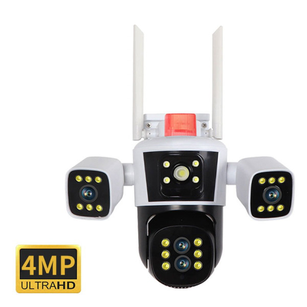 IP WiFi PTZ камера 12MP JE-190-1/2 с тремя объективами ночное видение