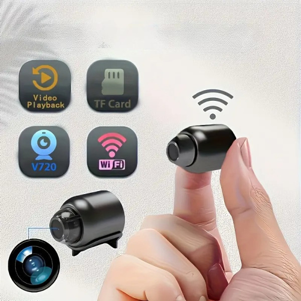 Беспроводная Wi-Fi IP камера X5 с 160° широкоугольным объективом, датчик движения, ночное видение, черная