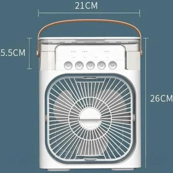 Мини кондиционер-увлажнитель AIR COOLER FAN 4-в-1, резервуар 600 мл, подсветка