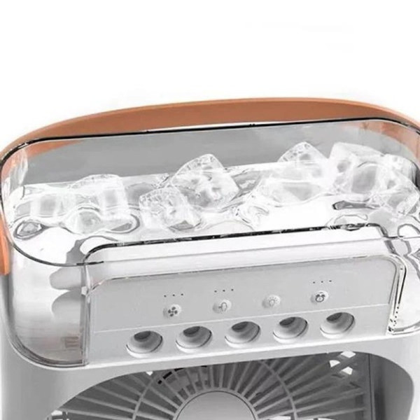 Мини кондиционер-увлажнитель AIR COOLER FAN 4-в-1, резервуар 600 мл, подсветка