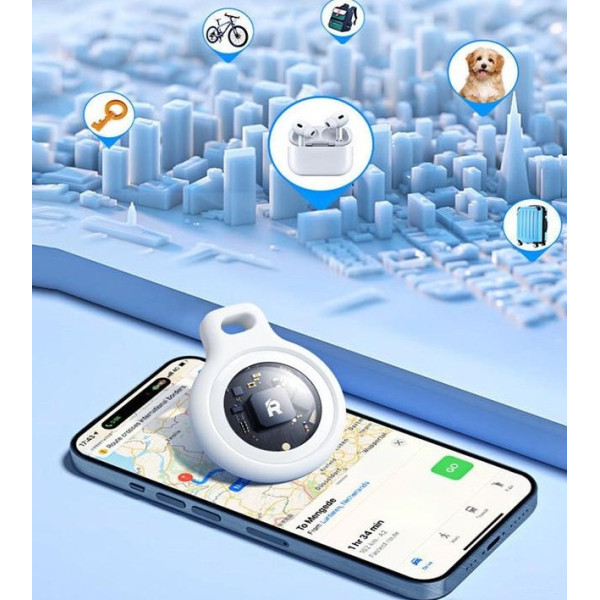 Умный брелок Remax RT-G2303 Global Tracker, GPS, Find My, IPX5, белый