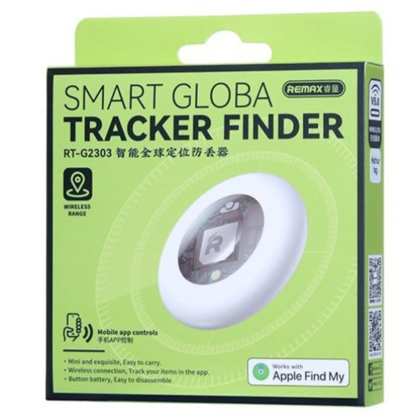 Умный брелок Remax RT-G2303 Global Tracker, GPS, Find My, IPX5, белый