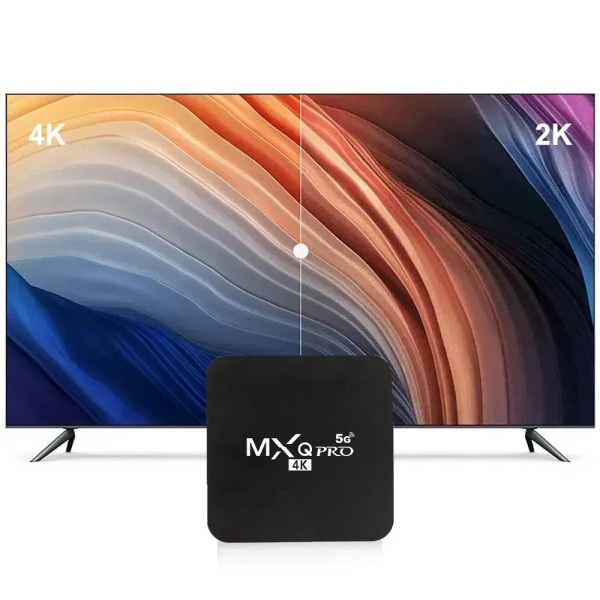 Смарт-приставка с пультом Android TV Box MXQ 4K Pro 5G 4/64 ГБ, Wi-Fi, 4K