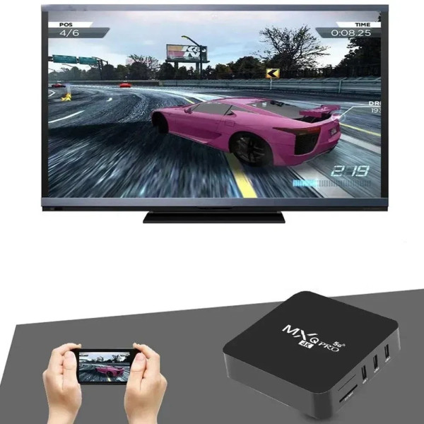 Смарт-приставка с пультом Android TV Box MXQ 4K Pro 5G 4/64 ГБ, Wi-Fi, 4K