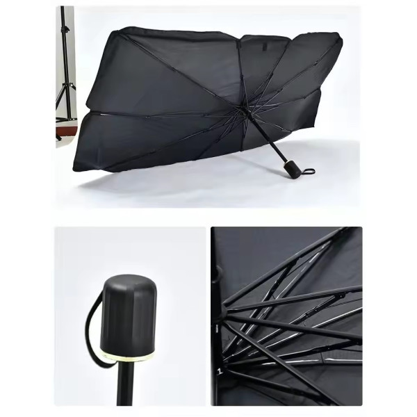 Солнцезащитный автозонт Car Umbrella 140×78 см, складной, черный