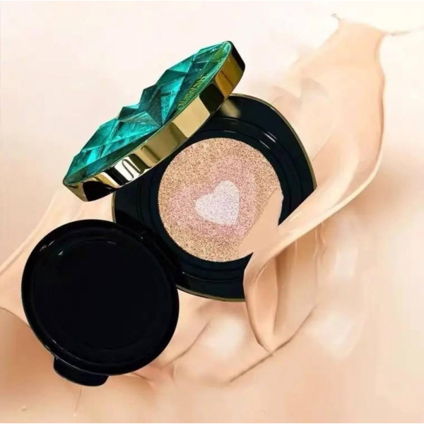 Трехцветный тональный кушон Drawshe Emerald Crystal Glow, увлажнение, сменный блок 24 г