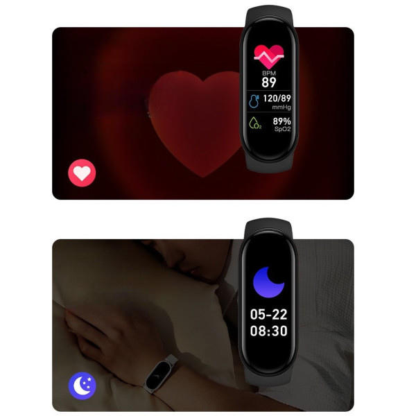 Фитнес-браслет M9 Band с пульсометром, шагомером, мониторинг сна, Bluetooth, Android/iOS