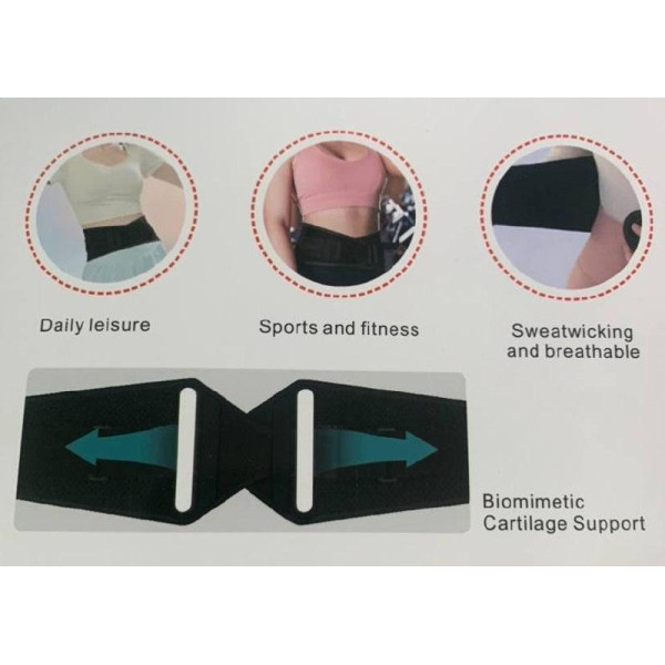 Спортивный пояс Waistband AND942, ортопедический, поддержка поясницы, липучка, компрессия