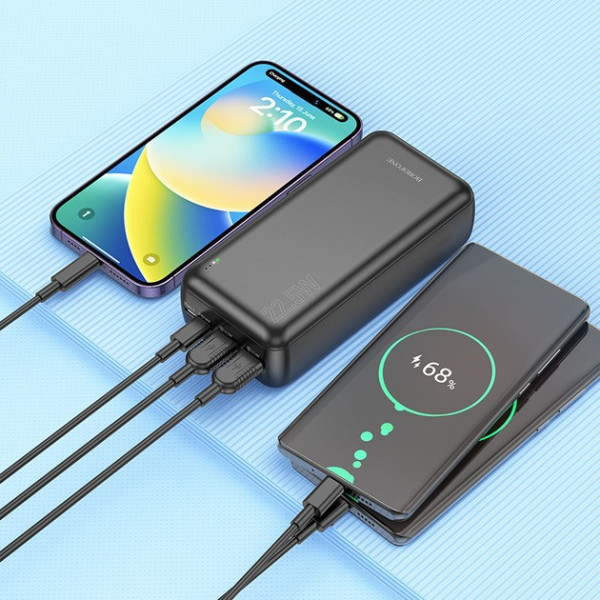 Power Bank BOROFONE BJ38B 30000 mAh с быстрой зарядкой, 2 порта USB
