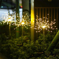 Солнечный светодиодный фонарь «Фейерверк» 180 LED, теплый белый, IP65