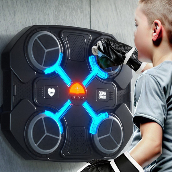 Боксерский тренажер с Bluetooth и RGB подсветкой 32×27 см, черный