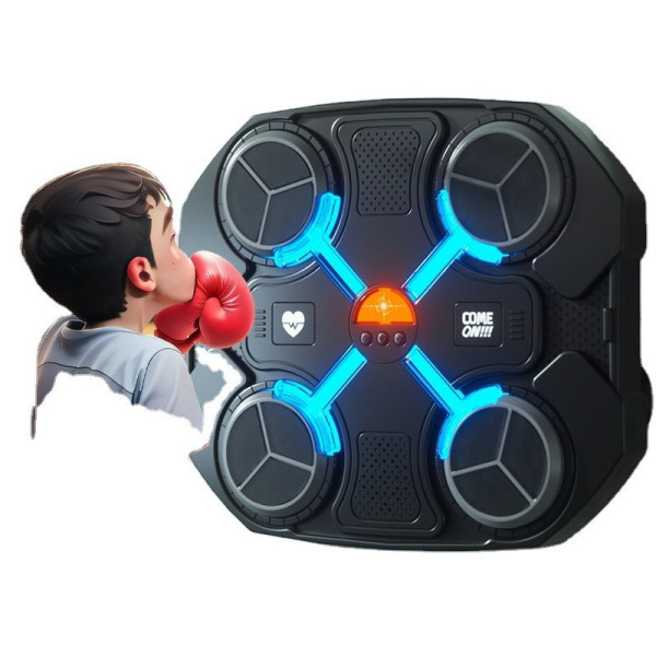 Боксерский тренажер с Bluetooth и RGB подсветкой 32×27 см, черный