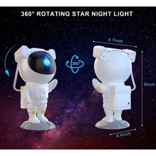 Звездный проектор Sky Star Astronaut, детский ночник в форме космонавта с пультом управления