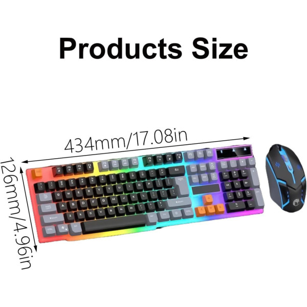 Игровая клавиатура Raiku K26 мембранная, 104 клавиши, подсветка, USB