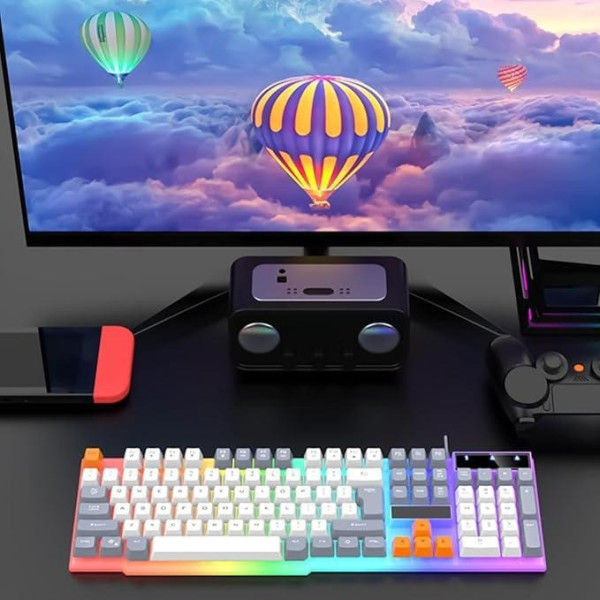 Игровая клавиатура Raiku K26 мембранная, 104 клавиши, подсветка, USB