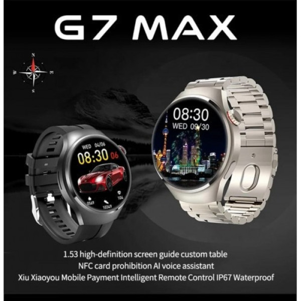Смарт-часы G7 MAX с Bluetooth, IP65, сенсорный экран, беспроводная зарядка