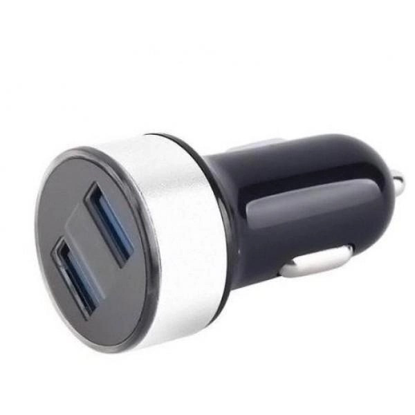 Автомобильное зарядное с двумя USB 2.0 портами и экраном HZ AG HC6, черное