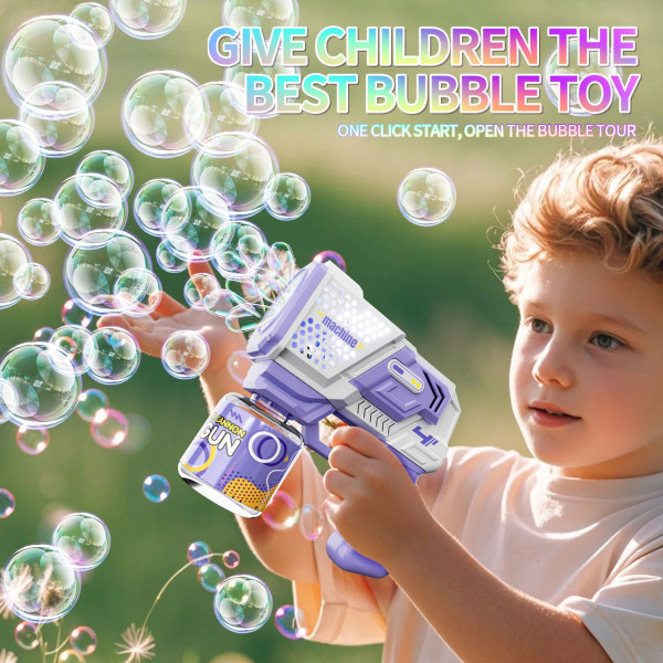 Игрушечный для мыльных пузырей Bubble Gun P162 с LED подсветкой и мелодией