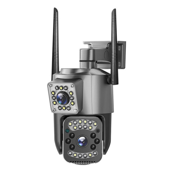 Уличная камера видеонаблюдения SC03 V380pro, 2 линзы, Wi-Fi и LAN